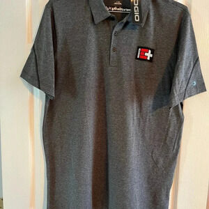 OGIO Polo Shirt Size Large New, Heather Gray, Essential Water Logo stretch